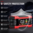 thumbnail image 6 of HUSGW 12V 10A Smart Battery Charger, Color Screen, Matte Surface, US Plug, Compatible with Lead-Acid, Ternary Lithium, LiFePO4 Batteries for Cars and Motorcycles, 6 of 12