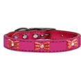 thumbnail image 3 of Mirage Pet Products Leather Bow Dog Collar, Pink, XL/XXL, 3 of 3
