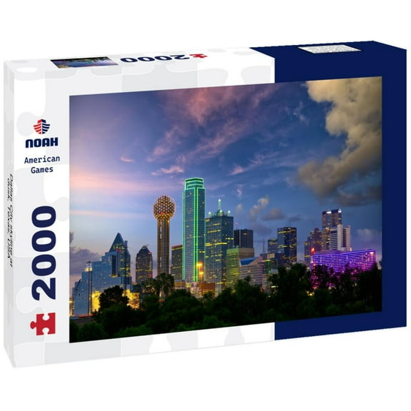 Noah Jigsaw Puzzle Dallas City skyline at dusk, Texas, USA 2000 pieces
