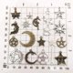 thumbnail image 2 of Paquete de 76 colgantes SSuperp vintage de plata forma estrella luna sol, 2 of 4