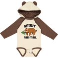 thumbnail image 3 of Inktastic My Spirit Animal is a Sloth with Sloth Illustration Boys or Girls Long Sleeve Baby Bodysuit, 3 of 5