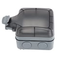 thumbnail image 1 of Enchufes eléctricos de Pared, Caja de enchufes eléctricos para Exteriores de 3 Orificios Enchufes eléctricos de Pared Impermeables con protección contra Fugas 220V, 1 of 13