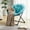 Green 100 (Plush 1150 Black Legs, variant on Studyset Simple Deluxe Saucer Chair, Round Foldable Reading Chairs,Cozy Papasan Chair, Furry Padded Moon Chair, Round Dorm Chairs for Bedroom Living Room