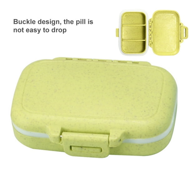 HYDa Portable Rectangle 3 Compartments Travel Tablet Container Medicine