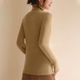 thumbnail image 4 of Chemise Thermique en Polaire à Col Montant Double Face pour Femmes, Couche de Base Chaude à Manches Longues Extensible, 4 of 4