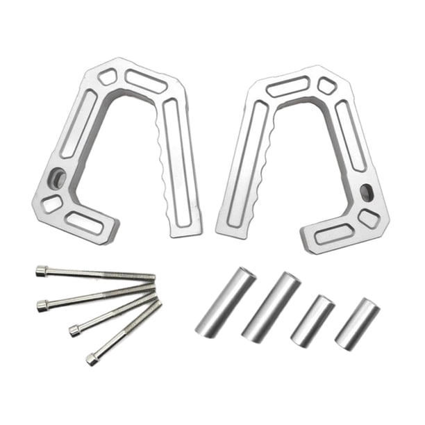 Asideros delanteros de aleación de aluminio para Wrangler JK 07-18 2009 Plata Baoblaze Asas de agarre frontales