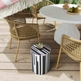 thumbnail image 2 of Taurus Ceramic Stool in Modern Stripes Print, 2 of 4