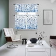 thumbnail image 4 of Blue Polka Dot Kitchen Curtains Sets for Windows 36 Inch Length, Modern Art Abstract Watercolor Dot Rod Pocket Window Treatments Tier Curtains and Valances Set for Bedroom/Bathroom, 4 of 8