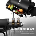 thumbnail image 5 of Royal Gourmet CC1624S Barrel Charcoal Grill with Offset Smoker,552 Sq. In. Cooking Area, for Outdoor Grilling and Backyard Cooking, Black, 5 of 13
