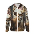 thumbnail image 1 of Balery American Wildlife Deer Forest Sudadera ligera de manga larga con capucha y protección solar UPF 50+ para hombre y mujer, ideal para pesca y running-X-Large, 1 of 7