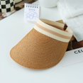 thumbnail image 4 of Parte superior vacía con sombrero, sombrero de paja de protección solar para mujer, cubierta de protección solar UV, sombrero de protección solar, 4 of 6