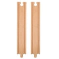 thumbnail image 1 of Juego de 2 vías de tren de madera para niños, accesorios para vías de tren de madera, juguetes, vías de tren de madera, sistema ferroviario de madera, 1 of 8