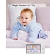 thumbnail image 2 of eufy Security, SpaceView Pro Video Baby Monitor E210 con pantalla de 5", audio bidireccional, cámara de seguridad, 720p, giro e inclinación, visión nocturna, reproductor de canciones de cuna, lente gr, 2 of 5