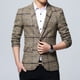 thumbnail image 2 of Traje de primavera para hombre, de talla grande, estilo occidental, informal, con un solo botón, para jóvenes, 2 of 5