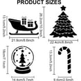 thumbnail image 2 of 3pcs Christmas Theme Stencils Christmas Tree Snowflakes Ball Moose Bell Socks Stencil 11.8×11.8inch with Paint Brush PET Christmas Template for Gifts Art DIY Crafts diy, 2 of 7