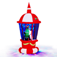 thumbnail image 5 of Tcbosik Christmas Inflatables Decoration Outdoor, 7.3ft Blow Up Santa & Penguin in Lighthouse for Holiday Winter Lawn Yard Garden, Red, 5 of 8