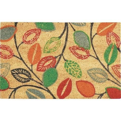 Waverly Greetings "Leaflet" Grey Doormat by Nourison
