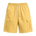 thumbnail image 6 of Men's Cargo Shorts Ripstop Fabric Side Pockets Loose Fit Classic Construction Work Casual Daily Wear Cargo Shorts,4XL, 6 of 7