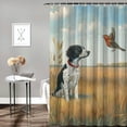 thumbnail image 2 of Orinice Dog Bird Grass Field Bathroom Decor Set Multi Size Colorful Luxurious Graphic Print Polyester Fabric Fashion Shower Curtain Set with Hooks 36x72, 2 of 7