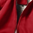 thumbnail image 6 of Guieoi Mens Coats and Jackets Winter Clearance Men's Fashion Winter Solid Color Loose Thick Warm Zipper Pocket Collar Red Black*Friday/Cyber*Monday Clearance, 6 of 9