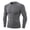 Grey@GC@, variant on CONZONE Mens Workout T-Shirts Long Sleeve Gym Fitness T Shirts For Men Crew Neck Solid Color Tight Stretchy Athletic Tee Tops