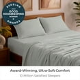 thumbnail image 2 of Mellanni 3-Piece Iconic Twin XL Bedsheet Set - Microfiber, 16" Deep Pocket, Cooling, Wrinkle, Fade, Stain Resistant, 1284 Spa Mint, 2 of 6