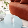 thumbnail image 3 of WILLIAMSPACE 35.43" Round Coffee Table, Matte Orange Wooden Large End Table for Living Room, Modern Luxury Side Tables Accent for Home Office, 3 of 8