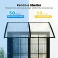 thumbnail image 2 of SPECSTAR Polycarbonate Window Door Awning Canopy Transparent with Black Bracket 40 Inch x 120 Inch, 2 of 7
