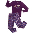 thumbnail image 2 of Leveret Girls 2 Piece Pajama Cotton Top & Fleece Pants (Size 2-14), 2 of 3