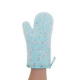 thumbnail image 4 of Unique Bargains 1 Pc Non-slip Pattern Oven Mitts for Kitchen Blue, 4 of 5