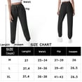 thumbnail image 5 of Htwon Sweatpants Women Warm Lined Sweatpants Drawstring Athletic Jogger Fleece Pants with Pockets (Black, M), 5 of 12