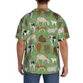 thumbnail image 7 of Balery Cows And Calves Men's Casual Button Down Shirt Short Sleeve Textured Summer Cuban Beach Shirts-Medium, 7 of 7