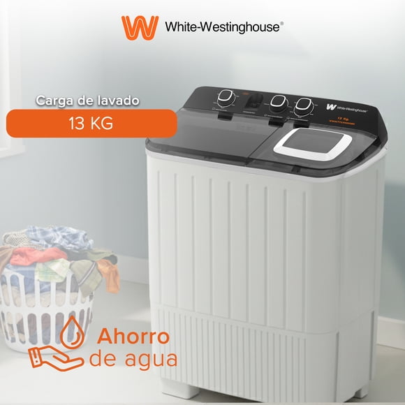 Lavadora Doble Tina White-Westinghouse 13 kg Blanco WWXCTT23905BK