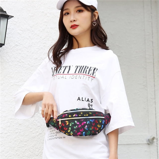 Riñonera de moda para mujer, riñonera de PU, riñonera multifuncional para teléfono móvil, riñonera cruzada con estampado láser