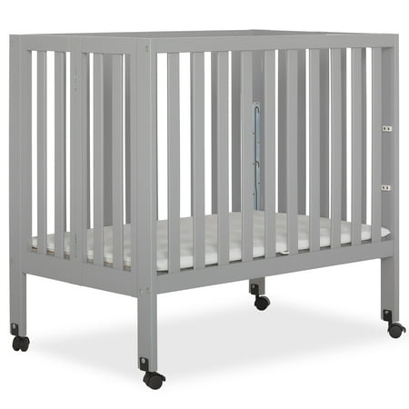 UPC: 0811048038494 | Dream On Me Jett Non-Full Size Folding Crib in Pebble Grey Patented Folding System