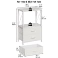 thumbnail image 2 of 10 Gallon Aquarium Stand with 2 Drawers, 2-Tier Fish Tank Stand with Storage Shelf, Heavy Duty Metal Frame Reptile Turtle Tank Stand, 20.5" L x 11.8" W x 31.5" H, White, 2 of 7