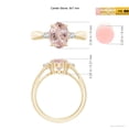 thumbnail image 5 of ANGARA Natural Tapered Shank 1.65 ct Morganite Solitaire Ring with Diamond Accents in 14K Yellow Gold for Women | Birthday, Anniversary, Jewelry Gift for Women | Natural Morganite Ring, 5 of 12