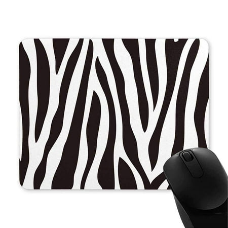 Pop Animal Print Zebra Black And White Rubber Durable Computer