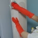 thumbnail image 3 of Guantes de látex para lavar platos con forro flocado, gruesos, antideslizantes, para limpieza de cocina, tareas domésticas, guantes de goma rojos para lavar ropa, 3 of 6