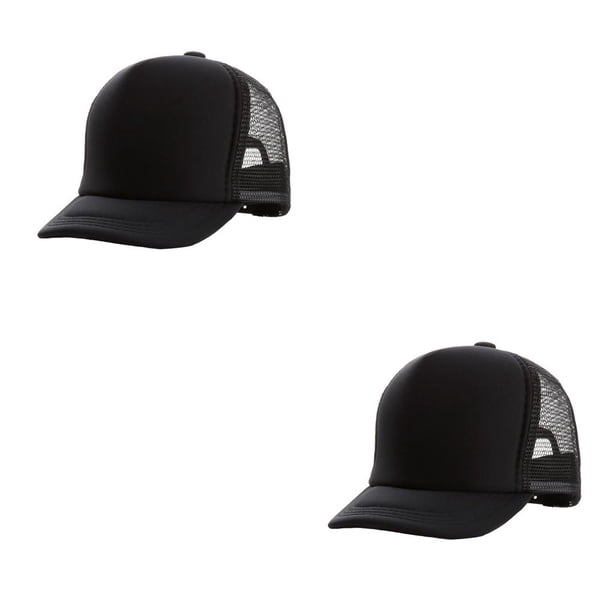 Qarigey Patchworks Gorra de béisbol Niño Moda de verano Clásico Protector solar Viseras Gorras Sombrero casual Ajustable Hip Hop Sombreros Negro 2piezas