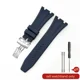 thumbnail image 3 of Correa de reloj de repuesto con hebilla plegable de acero macizo para reloj Ap Royal Oak Offshore Silicone 27 28 mm original 15400/26470/15703, 3 of 5
