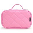 thumbnail image 1 of Lady Makeup Bag Dual Layer Splash Proof Cosmetic Bag Toiletry Pouch with Mirror, 1 of 5