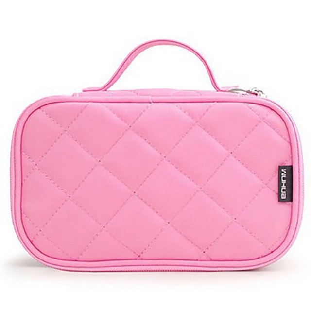 Lady Makeup Bag Dual Layer Splash Proof Cosmetic Bag Toiletry Pouch with Mirror