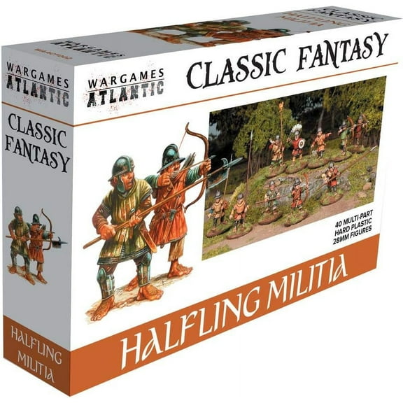 Wargames Atlantic Classic Fantasy Halfling Militia 40 Plastic Figures WAACF002