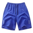 thumbnail image 2 of successthop Men Casual Gym Shorts Knee Length Sweatpant Shorts Drawstring Bottoms Big and Tall Lightweight Clothes Blue M, 2 of 5