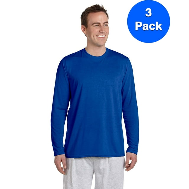 Gildan Men's Performance Men's . Long-Sleeve T-Shirt - G424 (Pack Of 3)