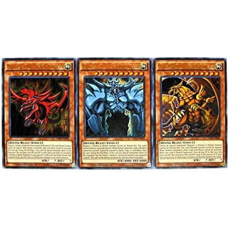 yugioh legendary deck 2019 Yu-Gi-Oh Yugi's Decks Single Card Ultra Rare Yugi's God Card Set YGLD-ENG01, YGLD-ENG02 & YGLD-ENG03 [Slifer, Obelisk & Ra] : Toys & Games Eyed White Dragon Yugioh Legendary Dragon Deck -