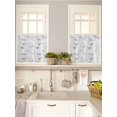 thumbnail image 5 of Green Beige Spring Floral 2 Panel Kitchen Curtains for Small Windows, Luxury Botanical Summer Bathroom Tier Curtain, Short Window Treatment for Bedroom/Living Room 55"x24", 5 of 6