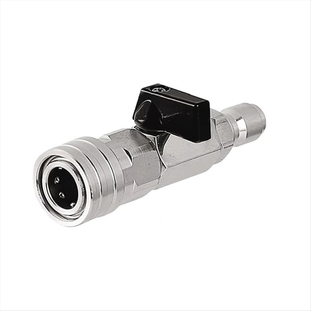 High Pressure Washer Ball Valve Kit with 1/4 Inch Quick Connect Plug for Power Car Wash Pump Hose Quick Fitting