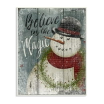 Stupell IndustriesBelieve in Magic SnowmanWall Plaqueby Beth Albert